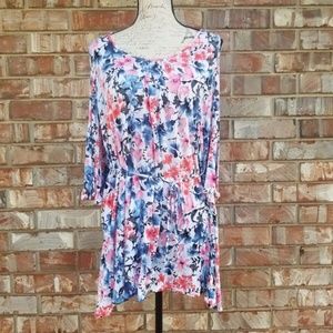 Motherhood Maternity Cold Shoulder Floral Top